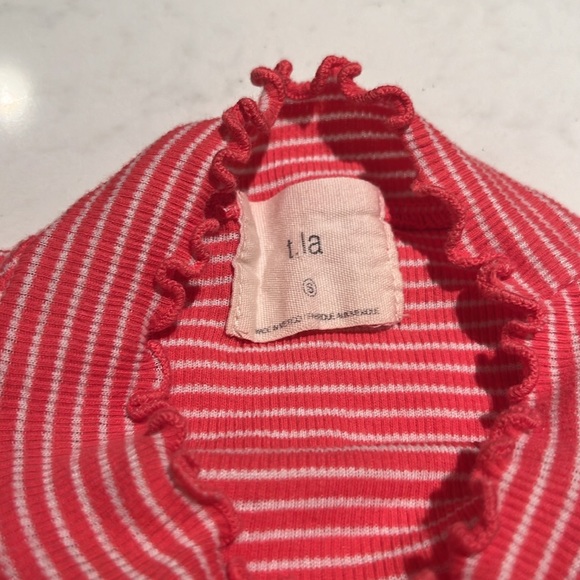 ANTHROPOLOGIE t.la Striped Mock Neck Tank Top Size Small - Picture 6 of 7